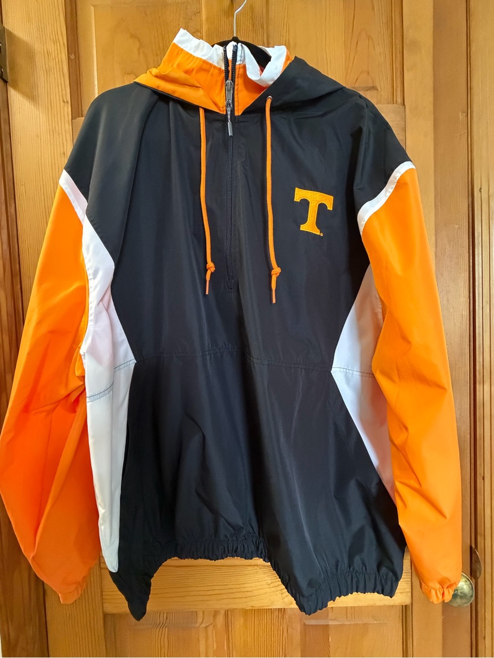 Champion Men's XL University of TN Windbreaker Jacket - Black & Orange